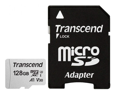 Карта пам'яті microSDXC 128 ГБ Transcend 300S (з адаптером SD)