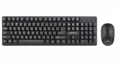 Комплект (Клавиатура + мышь) беспроводная Real-el Standard 550 Kit