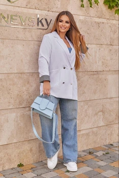 Жіночий базовий піджак на підкладці з манжетами Fashion 50/52 білий