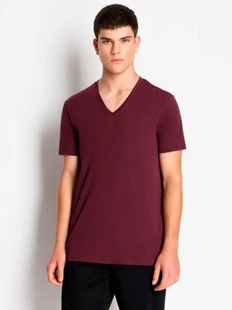 Футболка хлопковая мужская Armani Exchange 898816560 XL Бордовая (1159813371)