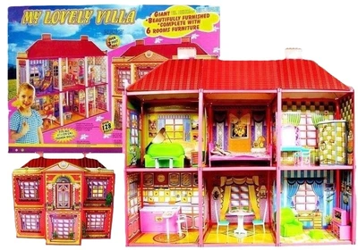 Ляльковий будиночок LEAN Toys з меблями (5905884457450)