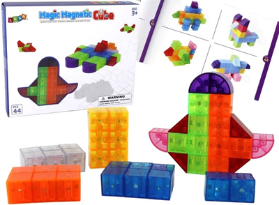 Klocki magnetyczne LEAN Toys Magic Cubes Magnetic 44 elementy (5905679071274)