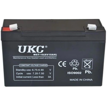 Акумулятор UKC Battery 6V 10Ah гелевий SLA батарея для ваг ліхтарів касових апаратів сигналізації аварійного освітлення електровелосипедів резервного живлення герметичний свинцево кислотний акумулятор для торгового обладнання та електроніки