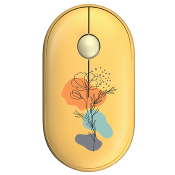 Миша комп'ютерна 2E MF300 FLORA: POPPY Silent бездротова 1600dpi Жовтий (2E-MF300WFLORAYW)