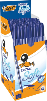 Набір кулькових ручок BIC Cristal Soft Сині 50 шт (3086123355361)