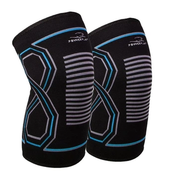 Наколінники S/M спортивні PowerPlay PP-4099 Knee Support Чорно/Сині S/M (пара)