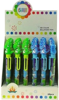 Zestaw długopisów kulkowych Adar 6 Color Pen Smok Automatyczne Wielokolorowe 36 szt (5901271583696)