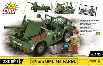 Конструктор Cobi Historical Collection World War II GMC M6 Fargo 230 деталей (5902251031169)