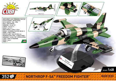 Конструктор Cobi Northrop F-5A Freedom Fighter 352 деталі (5902251024253)