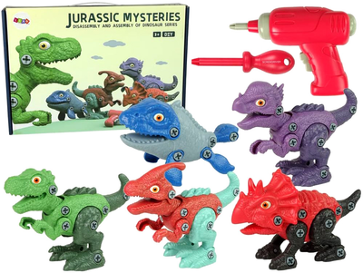 Набір фігурок Leantoys Jurassic Mysteries Динозаври для складання 5 шт (5904665992579)