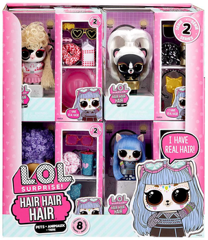 Figurka MGA LOL Surprise Hair Hair Hair Pets 6.5 cm 8 szt (10035051584466)