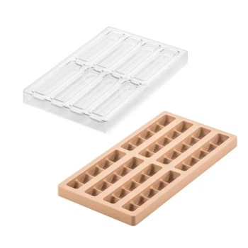 Форма для шоколада Silikomart Kit Bar Duna для батончика 128x33 h14 мм, 115x20 h13 мм 8х57 мл (CH016 - KIT BAR DUNA)