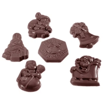 Форма для шоколада Chocolate World Різдво 6 фігур 4х6 шт 6 г (2260 CW)
