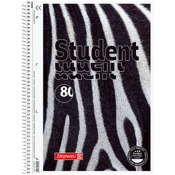 Тетрадь Brunnen Колледж-блок А4 Premium в клеточку 80 листов Zebra (10 675 28 05)