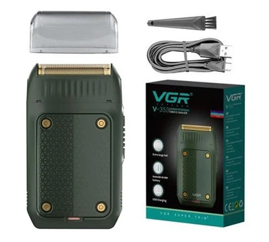 Электробритва VGR V-353 GREEN (шейвер для сухого и влажного бритья, Waterproof)