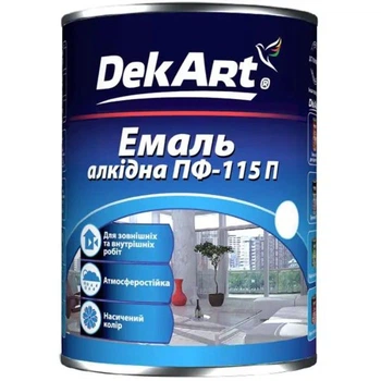 Эмаль алкидная ПФ-115П ярко-голубая ТМ "DekArt" – 2,8 кг