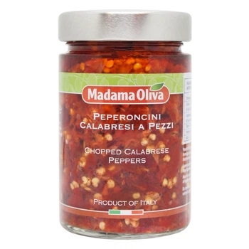 Подрібнений гострий перець пепероні calabrese Madama Oliva 310 г (19885292)