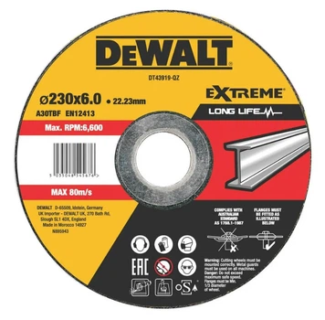 Круг шлифовальный DeWALT EXTREME 230х6.0х22.23 мм (DT43919)
