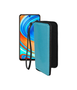 Чохол-гаманець з екошкіри для телефону Xiaomi Redmi Note 9 Pro Max Блакитний