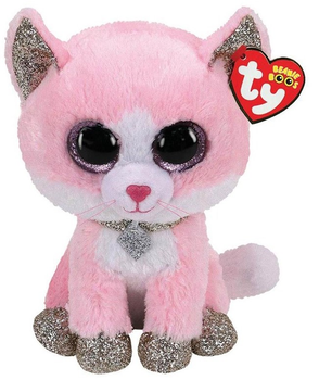 М'яка іграшка TY Beanie Boos FIONA Рожевий кіт 24 cm 36489 (0008421364893)