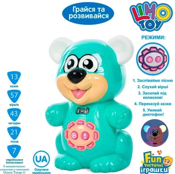 Интерактивная игрушка Мышка аудио-сказки учебный музыка FT0043AB Limo Toy