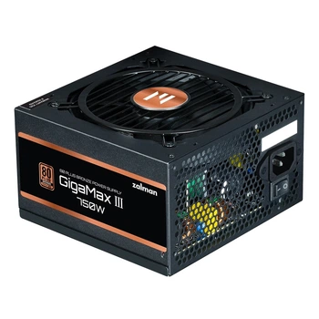 Блок живлення Zalman Gigamax 3 (750W) 88% 80+ Bronze 120мм 1xMB 24pin(20+4) 2xCPU (8pin(4+4)+8pin) 3xMolex 6xSATA 4xPCIe 8pin(6+2) 1x12VHPWR Semi Modular (ZM750-GV3)