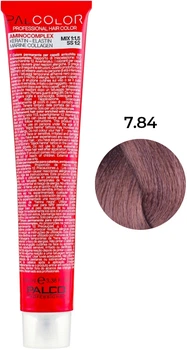 Крем-краска для волос Palco Professional Color 7.84 блонд средний красно-горячий какао светлый, 100 мл