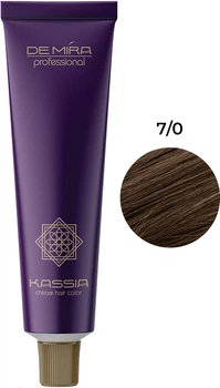 Крем-краска для волос DEMIRA Professional Kassia 7/0 Натуральный русый 90 мл стойкая профессиональная с комплексом DePLEX