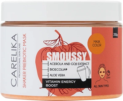 Маска-шейкер для лица CARELIKA Prebiotic Smoussy с ацеролой и годжи, 200 г