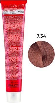 Крем-краска для волос Palco Professional Color 7.34 Блонд средний золотисто-медный, 100 мл