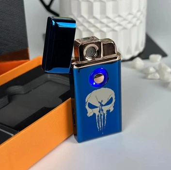 Электронная зажигалка с двойным поджигом LB usb газовая зажигалка в подарочной упаковке (33521C-blue-2)