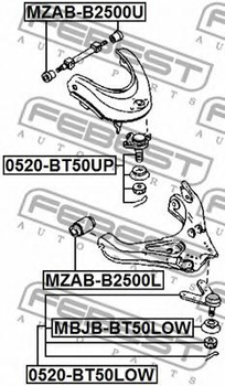 Сайлентблок підвіски Febest (MZABB2500U)