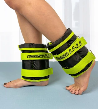 Утяжелители для ног и рук EasyFit наборные черно-зеленые 0,5-2,5 кг (пара) 4630136