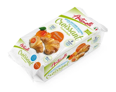 Круасан з листового тіста Antonelli Croissant Apricot No sugar 6шт абрикосовий крем без цукру 252г