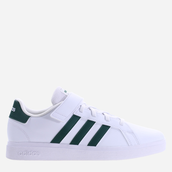 Підліткові кеди для хлопчика adidas Grand Court 2.0 EL IG4842 37.5 Білий/Зелений (4066755818358)