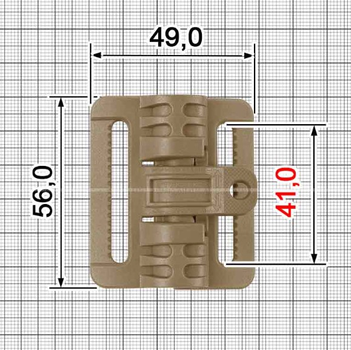 Пряжка Fast Drop швидкого скидання двостороння (55 мм) плечова ART Койот