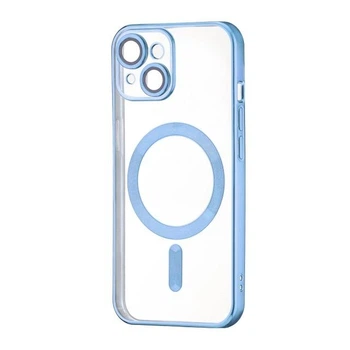 Чохол силіконовий протиударний WAVE Metal Color Case with MagSafe + захист камери для Apple iPhone 14 Plus (6.7") Sierra Blue