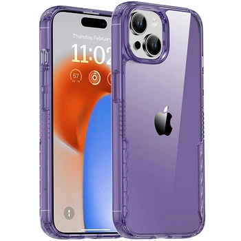 Противоударный Чехол TPU+PC Multi-Color для Apple iPhone 15 (6.1") Purple