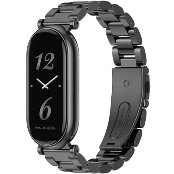 Ремінець металевий Mi Jobs Plus з металевим кріпленням для Xiaomi Mi Smart Band 10/9/8 Black (mrk3455)