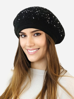 Beret damski Kamea K.23.031.S8 54-60 Czarny (5903246784862)