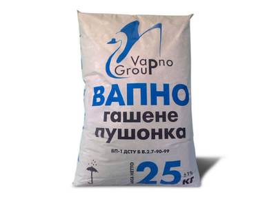 Вапно гашене пушонка 25кг