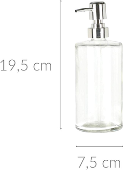 Dozownik do mydła Bathroom Solutions szklany pojemnik z fakturą 400 ml (5902973431599)