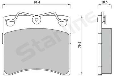 Тормозные колодки дисковые STARLINE S BD S398