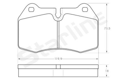 Колодки гальмові дискові STARLINE S BD S351