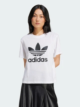 Футболка бавовняна жіноча Adidas Originals Trfl Tee Boxy IN8441 S White (4066757221507)