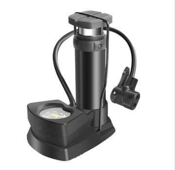 Портативный ножной насос с манометром Air pump UKC 521-2414 Двухцилиндровый насос для накачки шин