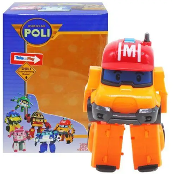 Машинка-трансформер Robocar Poli "Робокар Поли" Марк, Оранжевый От 3 лет ABS-Пластик
