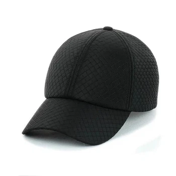 Стёганая кепка на флисе (Мелкий стежок) One-size 56-57 см Черный