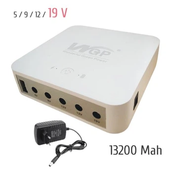 Mini DC UPS WGP 203 Powerbank 13200Mah USB, DC 5V/9V/12V/19V, ДБЖ для Роутерів