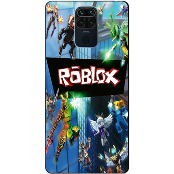 Силиконовый бампер чехол Candy для Xiaomi Redmi Note 9 с картинкой Roblox Роблокс